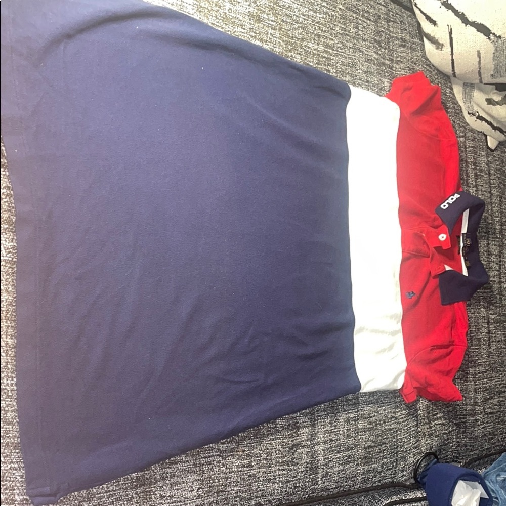 Polo by Ralph Lauren Red and White Puff Sleeve Sundress
